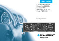 Blaupunkt Montreal-RCM-169 - Owners Manual